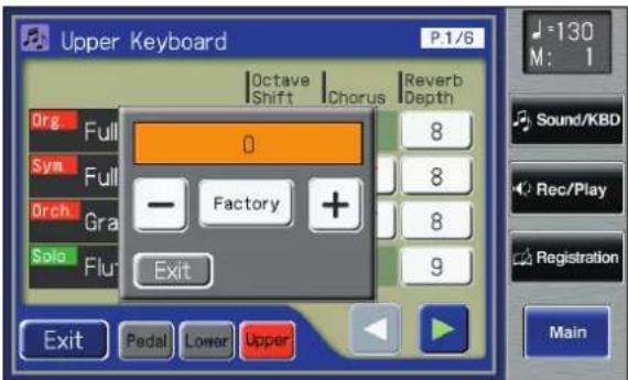 ROLAND AT-800 - Berühren Sie <-><+>, um die Oktavlage zu verändern. - 1