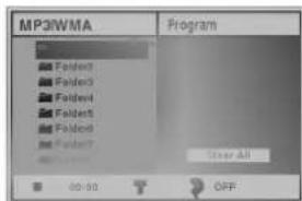 MP3WMA Program Failed Failed Failed Failed Failed Clear All 00:00 OFF