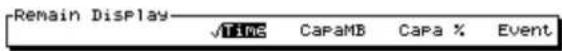 ROLAND VS-1824CD - Remaining Recording Time - 2