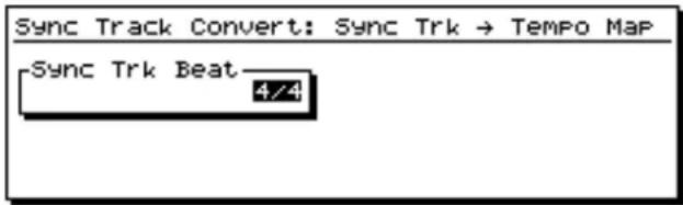 Sync Track Convert: Sync Trk → Tempo Map Sync Trk Beat 4/4