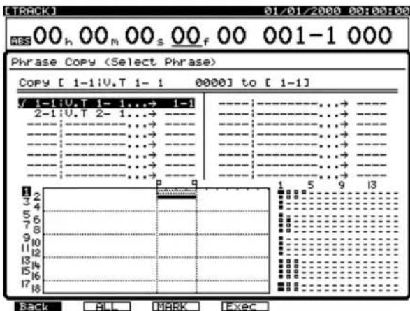 1:00 h 00 m 00 s 00 f 00 001-1 000 ABS Phrase Copy (Select Phrase) Copy [ 1-1;V.T 1- 1 0000] to [ 1-1 ] / 1-1;V.T 1- 1...→ 1-1 2-1;V.T 2- 1...→ ... ... ... ... ... ... ... ... ... ... ... ... ... ... ... ... ... ... ... ... ... ... ... ... ... ... ... ... ... ... ... Back ALL MARK Exec