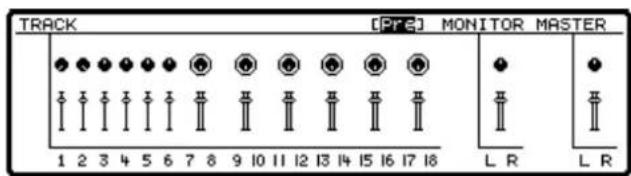 TRACK [PRE] MONITOR MASTER 1 2 3 4 5 6 7 8 9 10 11 12 13 14 15 16 17 18 L R L R