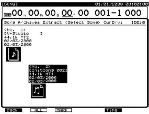 [SONG] 01/01/2000 00:00:00 ABS 00 h 00 m 00 s 00 f 00 001-1 000 Songs Archives Extract CurDrv: IDE:0 [V-Studio ] 44.1k MT2 02/03/2000 02/03/2000 [No. 2] [InitSong 002] 44.1k MT1 02/03/2000 02/03/2000 Back ALL MARK Time