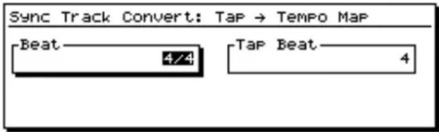 Sync Track Convert: Tap → Tempo Map Beat 4/4 Tap Beat 4