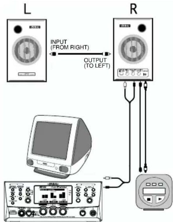 L INPUT (FROM RIGHT) OUTPUT (TO LEFT) R