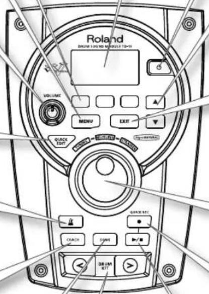 Roland DRUM SOUND MODULE 70-18 VOLUME MENU EXIT QUICK EDIT DRUM QUICK KTC COACH SOME DRUM KTC P/■
