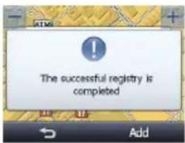 The successful registry is completed