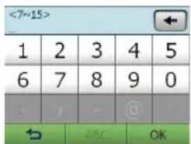 <7~15> 1 2 3 4 5 6 7 8 9 0 → → → @