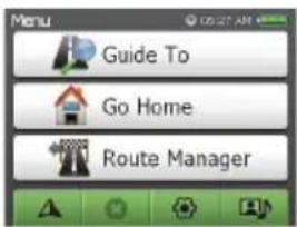 Menu Guide To Go Home Route Manager