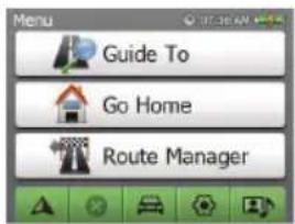 Menu Guide To Go Home Route Manager