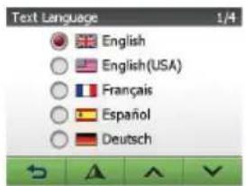 Text Language 1/4 English English(USA) Français Español Deutsch