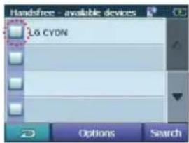 Handfree - available devices 1.0 CYON Options Search
