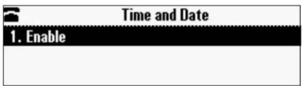 Time and Date 1. Enable