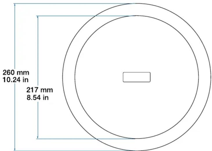 260 mm 10.24 in 217 mm 8.54 in
