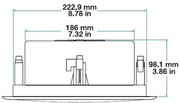 222.9 mm 8.78 in 186 mm 7.32 in 98.1 mm 3.86 in