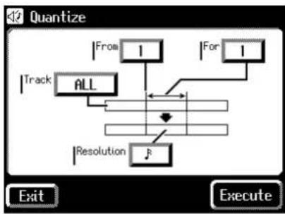 ROLAND Music Atelier AT-90SL - Korrigieren der Noten-Positionen (Quantize) - 4