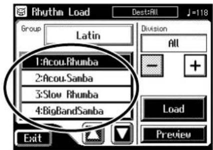 Rhythm Load Dest:All J=118 Group Latin Division All - + Load Preview Exit