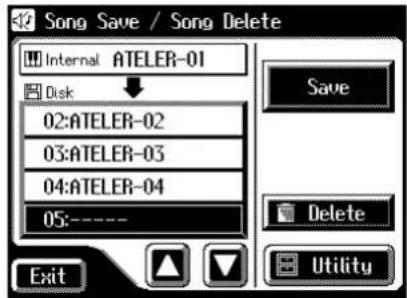 ROLAND Music Atelier AT-90SL - Speichern von Songs auf einer Diskette - 4