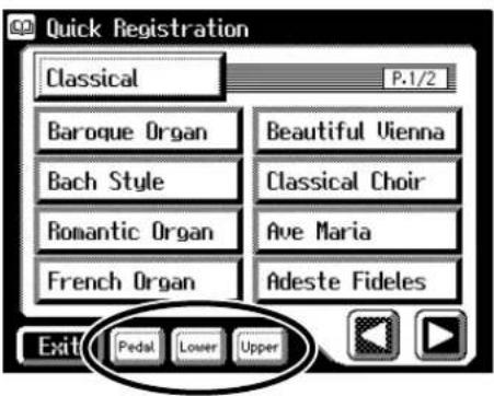 ROLAND Music Atelier AT-90SL - Berühren Sie das gewünschte Quick Registration Group-Feld. - 3