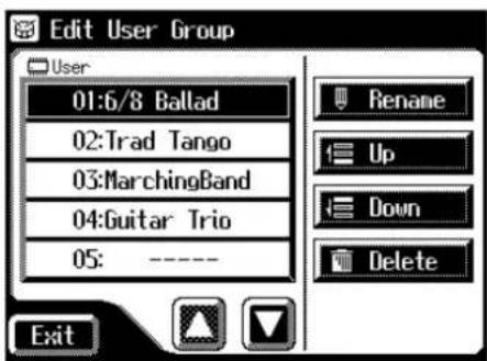 ROLAND Music Atelier AT-90SL - Umbenennen der Rhythmen des User-Speichers - 2