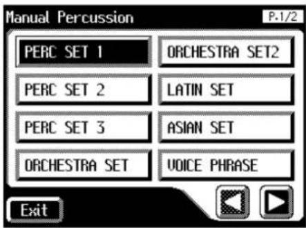 ROLAND Music Atelier AT-90SL - Drücken Sie den [Manual Perc]-Taster, so dass die Anzeige leuchtet. - 1