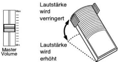 Master Volume Max Mn Lautstärke wird verringert Lautstärke wird erhöht
