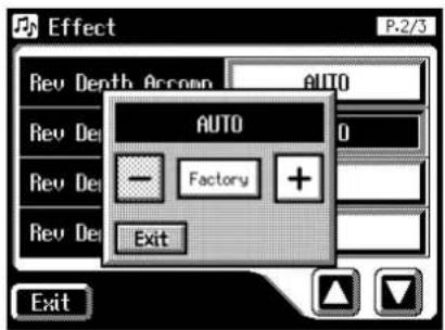 Effect P.2/3 Rev Depth Accmpn AUTO REV Der AUTO - Factory + Rev Der Exit Exit