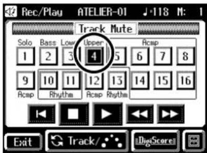 Rec/Play ATELIER-01 J·118 M: Track Mute Solo Bass Low Upper 4 Ramp 1 2 3 5 6 7 8 9 10 11 12 13 14 15 16 Ramp Rhythm Rap Rhythm Exit Track/... DigitScore