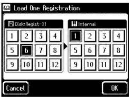 Load One Registration Disk:Regist-01 1 2 3 4 5 6 7 8 9 10 11 12 Internal 1 2 3 4 5 6 7 8 9 10 11 12 Cancel OK