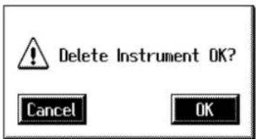 Delete Instrument OK? Cancel OK