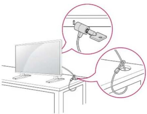 LG 42WS50MW - Verwendung des Kensington- Sicherheitssystems - 1