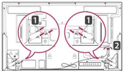 LG 42WS50MW - Anschließen der Lautsprecher - 2