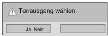 Tonausgang wählen. Ja Nein