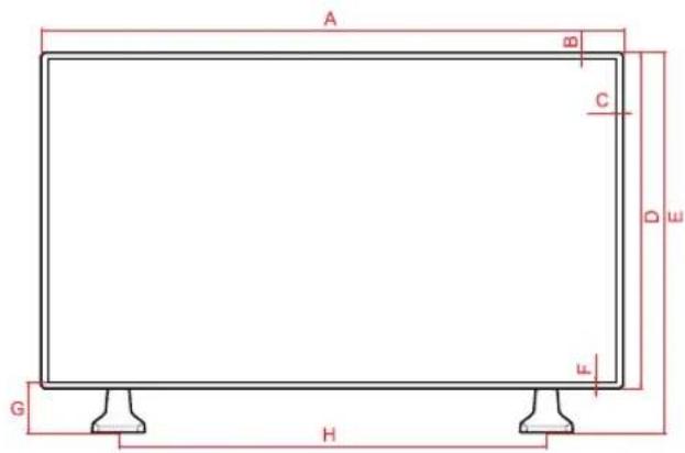 LG 42WS50MW - Abmessungen - 1