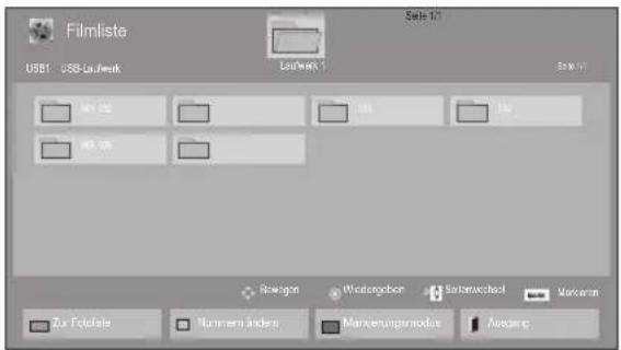 Filmliste USB1 - USB Link Lokswk 1 Sele 10 M1 122 M2 123 M3 124 Risagen Wichtsgeber Soharmachtool Markaron Zu Fotolale Nummen anders Manierungsmodus Ausgang