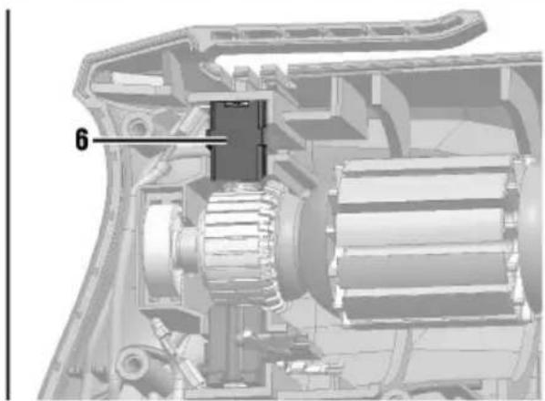 Mechanical assembly diagram showing internal components of a motor or gear assembly (no text or labels visible)