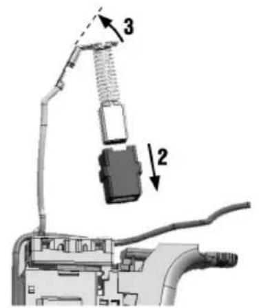 Technical diagram showing a mechanical assembly with labeled parts 2 and 3, likely illustrating a component or assembly.