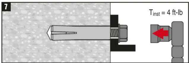 7 Tinst = 4 ft-lb