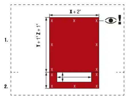 X + 2" Y + 1" Z + 1" 1. 2.