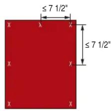 ≤ 7 1/2" ≤ 7 1/2"