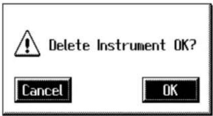Delete Instrument OK? Cancel OK
