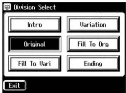 Division Select Intro Variation Original Fill To Org Fill To Vari Ending Exit