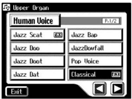 Upper Organ Human Voice P.1/2 Jazz Scat Jazz Bap Jazz Doo Jazz Dowfall Jazz Doot Pop Voice Jazz Dat Classical Exit