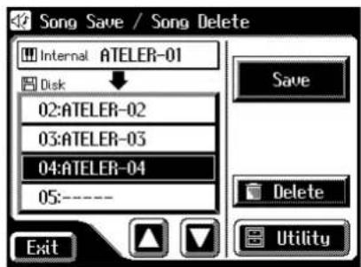 ROLAND Music Atelier AT-45 - Speichern von Songs auf einer Diskette - 3
