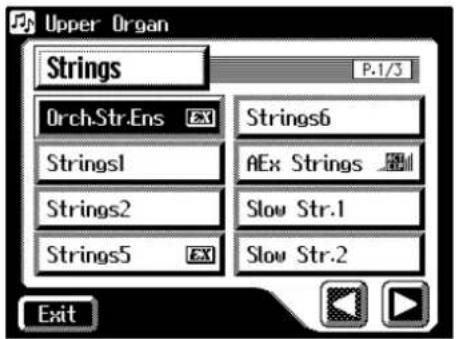 Upper Organ Strings P.1/3 Orch.Str.Ens Strings6 Strings1 AEx Strings Strings2 Slow Str.1 Strings5 Slow Str.2 Exit