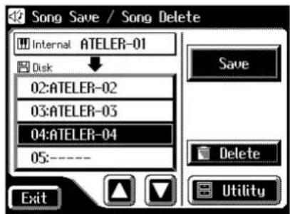 ROLAND Music Atelier AT-45 - Umbenennen des Songs (Rename) - 3