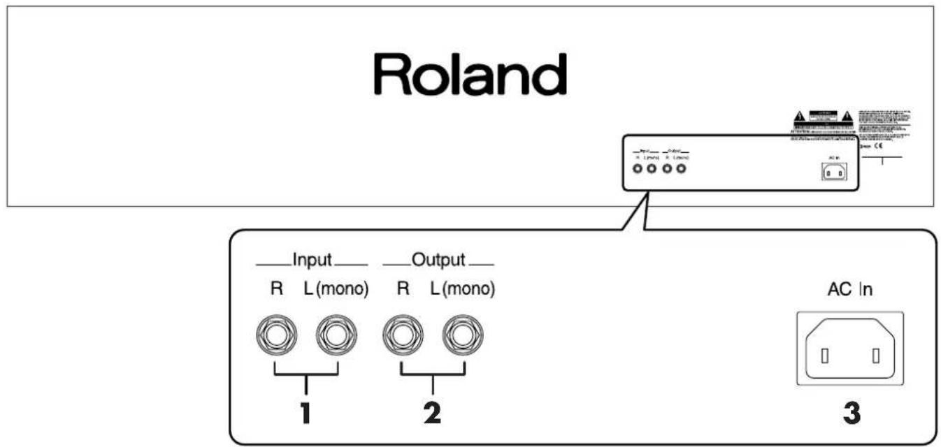 Roland ___Input___ R L(mono) Output___ R L(mono) 1 2 AC In 3