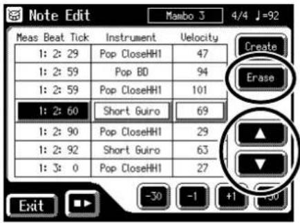 Note Edit Manbo 3 4/4 ↓=92 Meas Beat Tick Instrument Velocity 1: 2: 29 Pop CloseHHI 47 1: 2: 59 Pop BO 94 1: 2: 59 Pop CloseHHI 101 1: 2: 60 Short Guiro 69 1: 2: 90 Pop CloseHHI 29 1: 2: 92 Short Guiro 63 1: 3: 0 Pop CloseHHI 27 Exit -30 -1 +1 -30 Create Erase