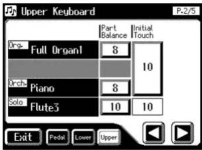 Upper Keyboard P.2/5 Org. Full Organ1 8 10 Orch. Piano 8 Solo Flute3 10 10 Exit Pedal Lower Upper