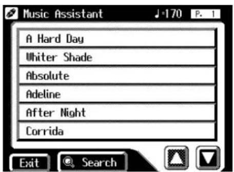 ROLAND Music Atelier AT-45 - ■Die Music Assistant Search-Funktion - 1